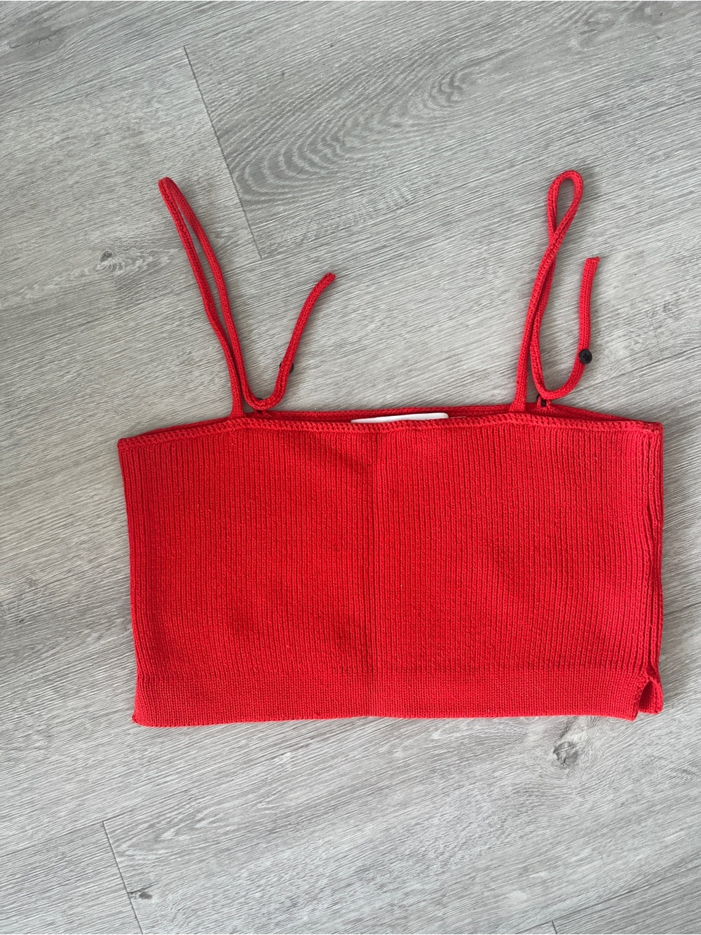 Proenza Schouler Red Ribbed Tank Top